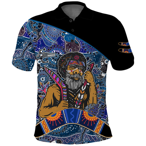 custom-personalised-australian-boomerang-polo-shirt-indigenous-australia-blue-graceful