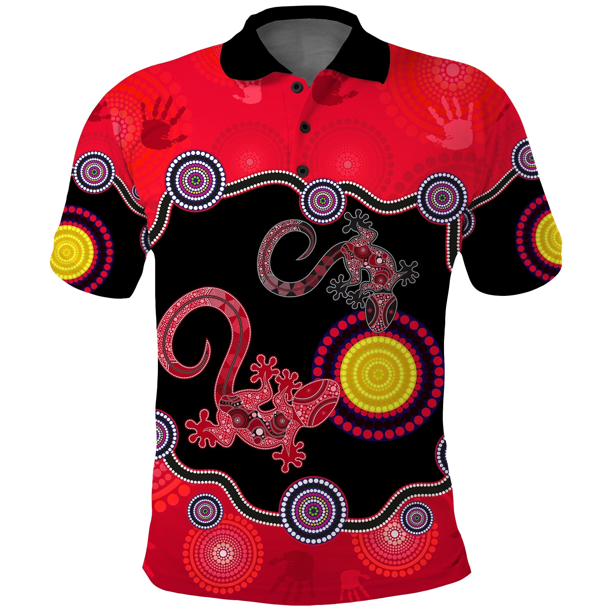 aboriginal-lizard-polo-shirt-attracted-australia-version-red