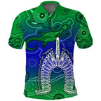 custom-personalised-torres-strait-islands-polo-shirt-aboriginal-art-lizard-symbol-peace