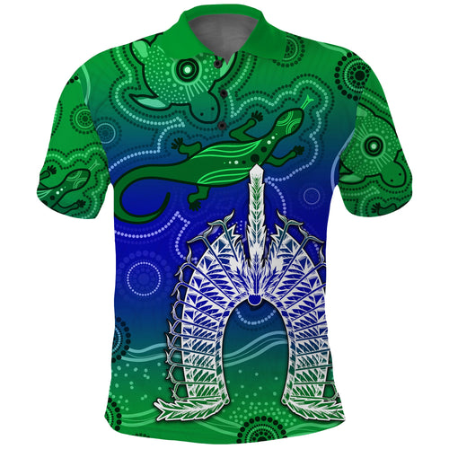 custom-personalised-torres-strait-islands-polo-shirt-aboriginal-art-lizard-symbol-peace