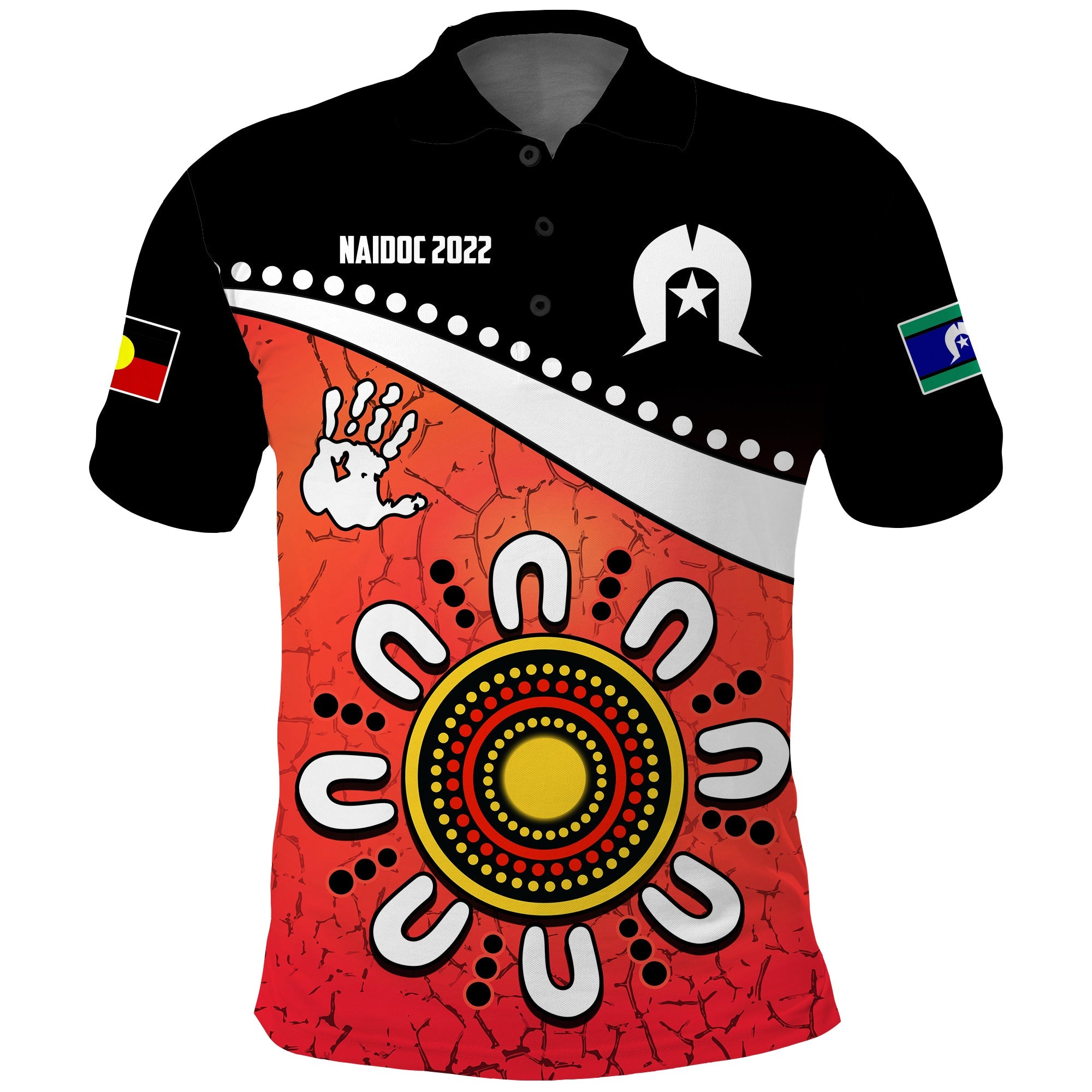 naidoc-week-2022-polo-shirt-torres-strait-islander-version-red-aboriginal-the-dhari