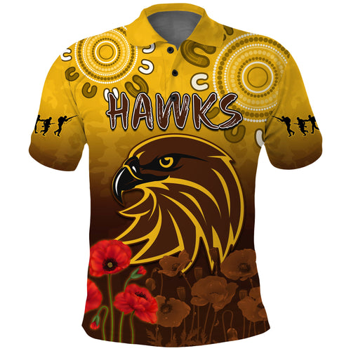 custom-text-and-number-hawks-anzac-2022-polo-shirt-hawthorn-football-aboriginal-poppy