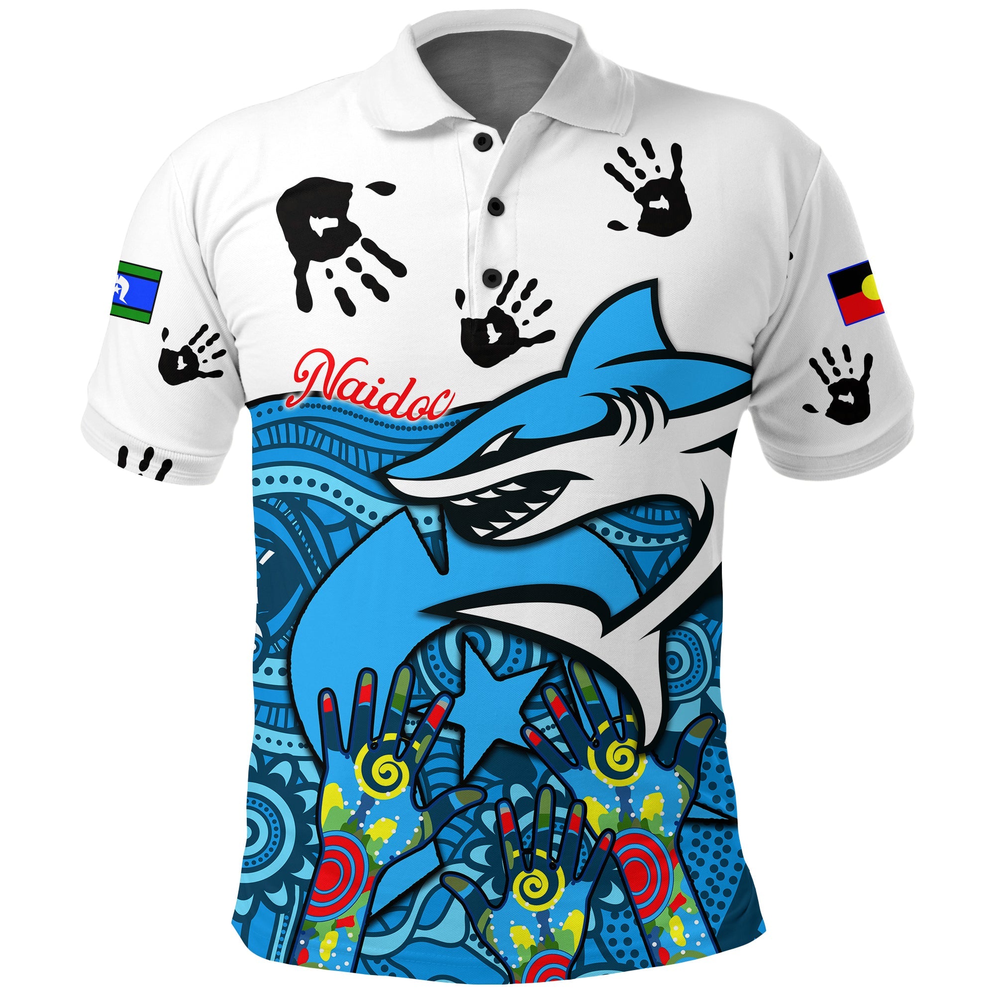 custom-personalised-sharks-naidoc-week-polo-shirt-cronulla