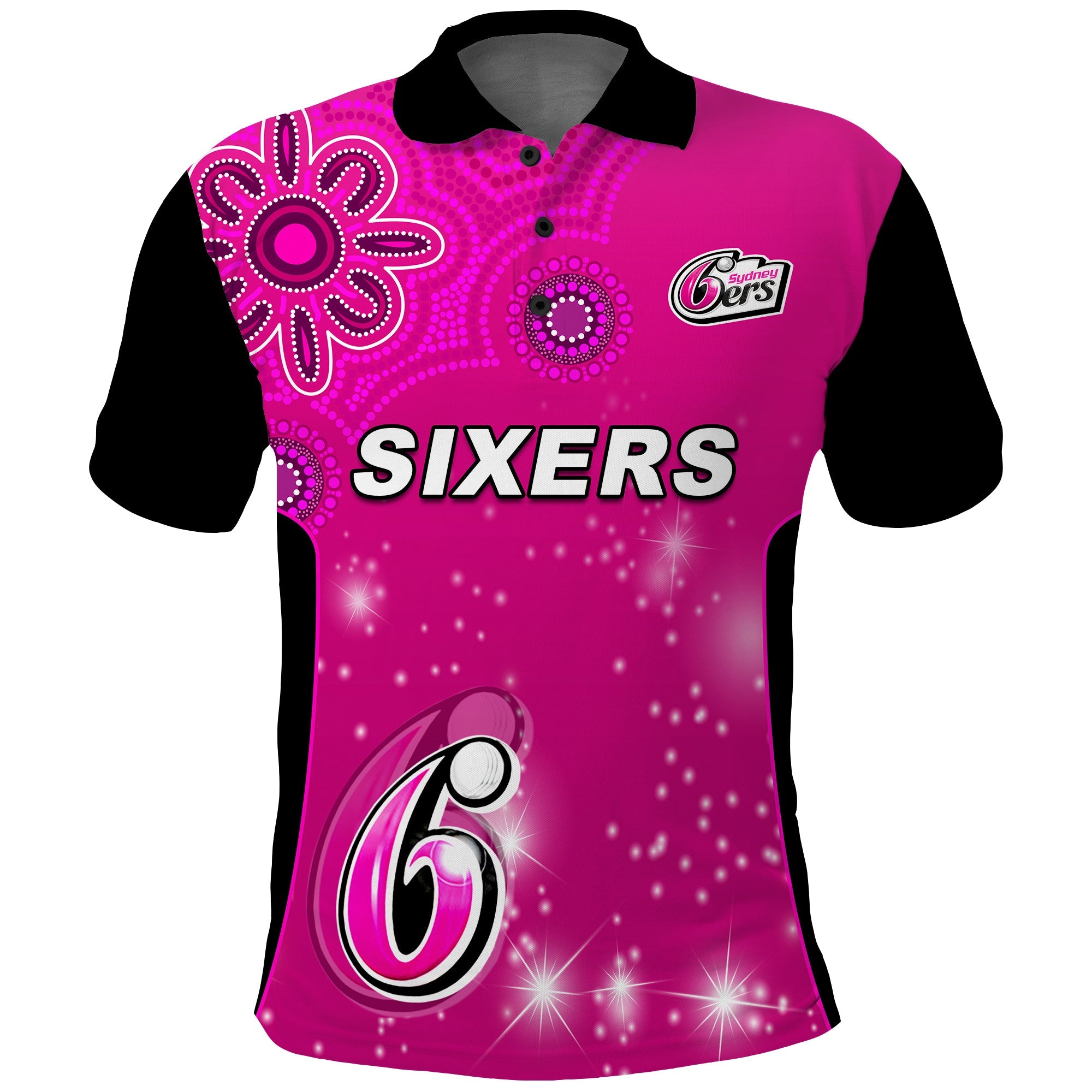 custom-text-and-number-sydney-sixers-polo-shirt-cricket-australia-aboriginal