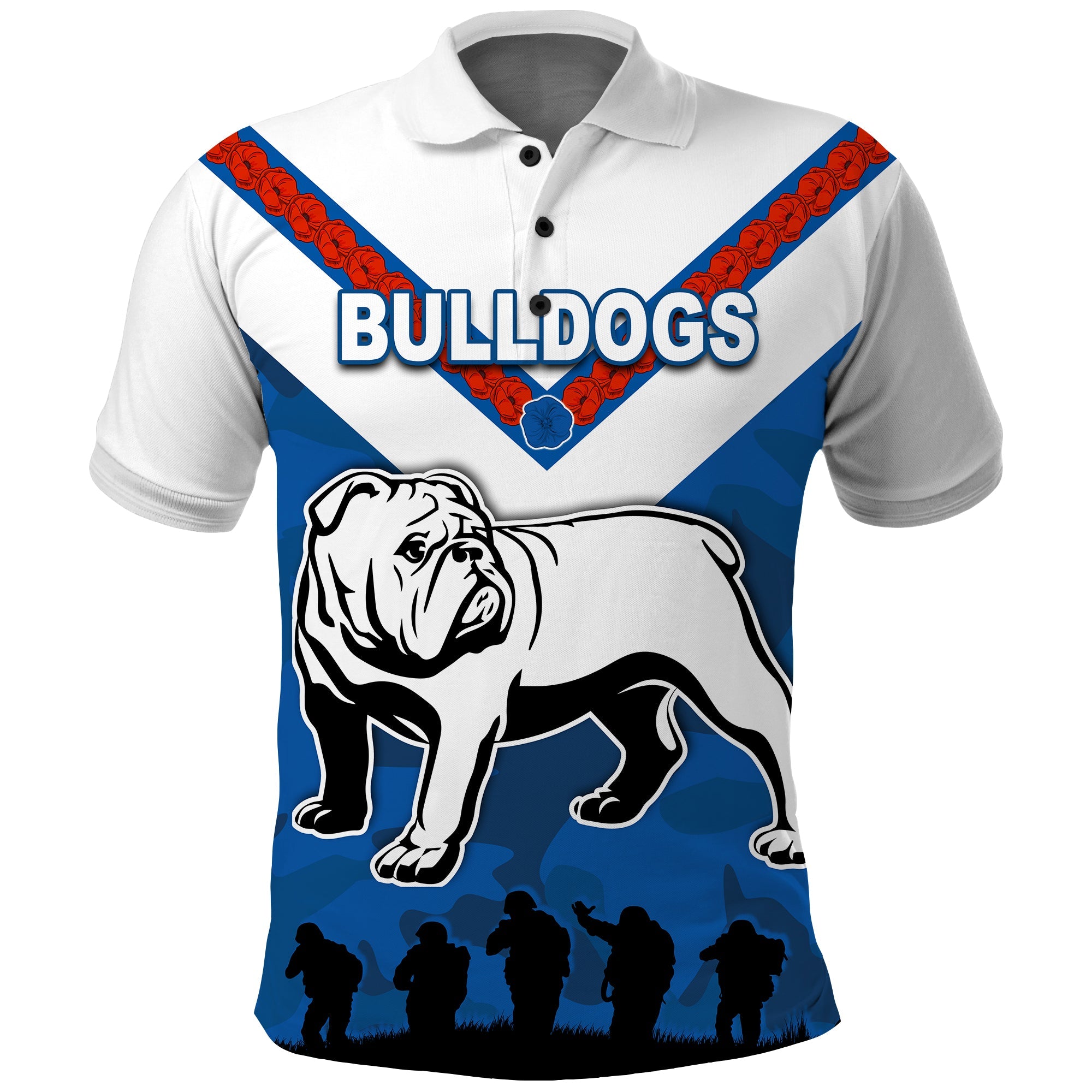 custom-personalised-bulldogs-anzac-day-polo-shirt-simple-lest-we-forget