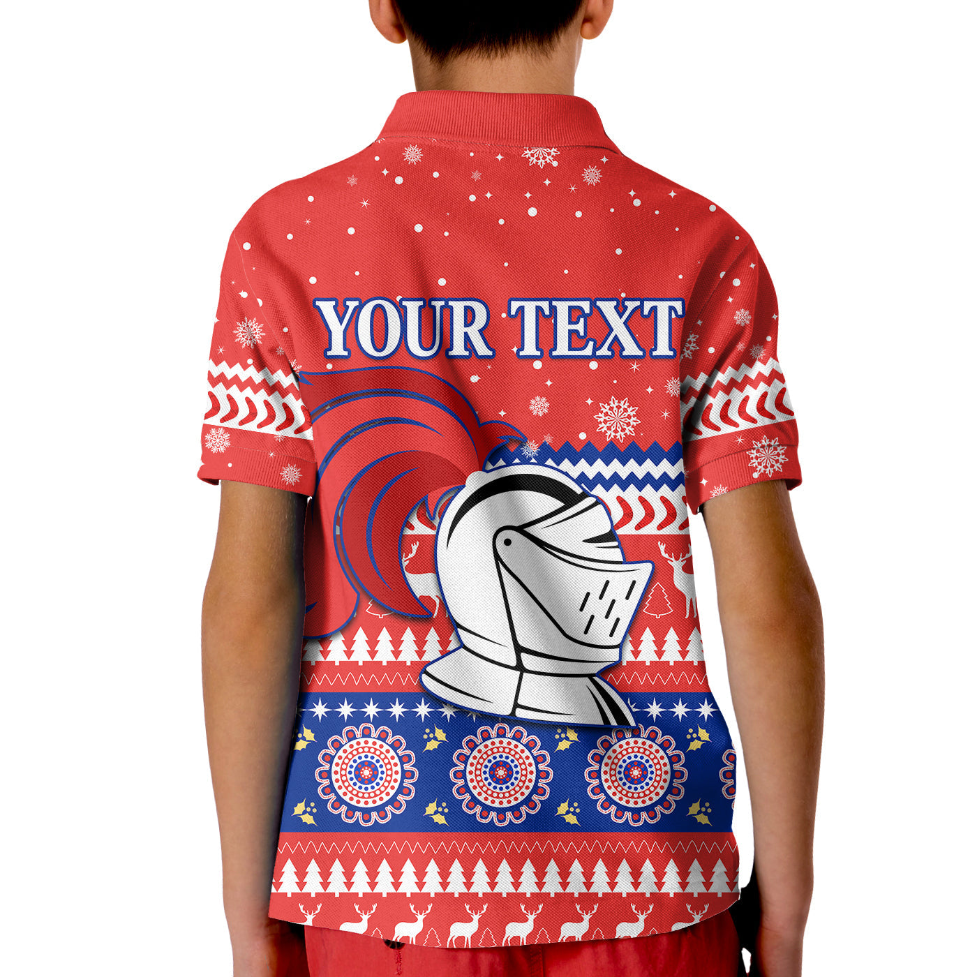 custom-personalised-knights-polo-shirt-kid-christmas-newcastle