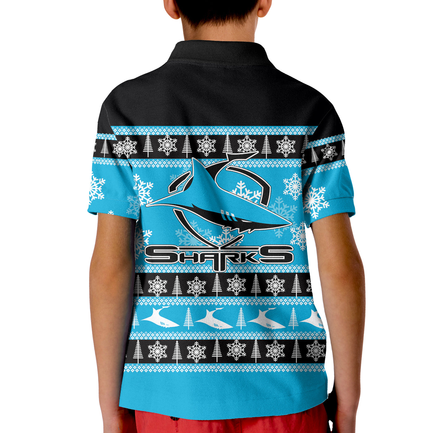 cronulla-sutherland-sharks-polo-shirt-kid-christmas-2021