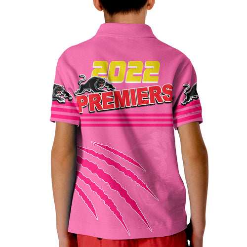 Panthers Rugby Polo Shirt KID Premiers 2022 Pink Vibe LT6