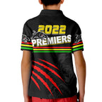 Panthers Rugby Polo Shirt KID Premiers 2022 Black Vibe LT6