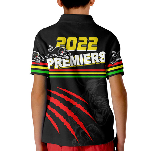Panthers Rugby Polo Shirt KID Premiers 2022 Black Vibe LT6