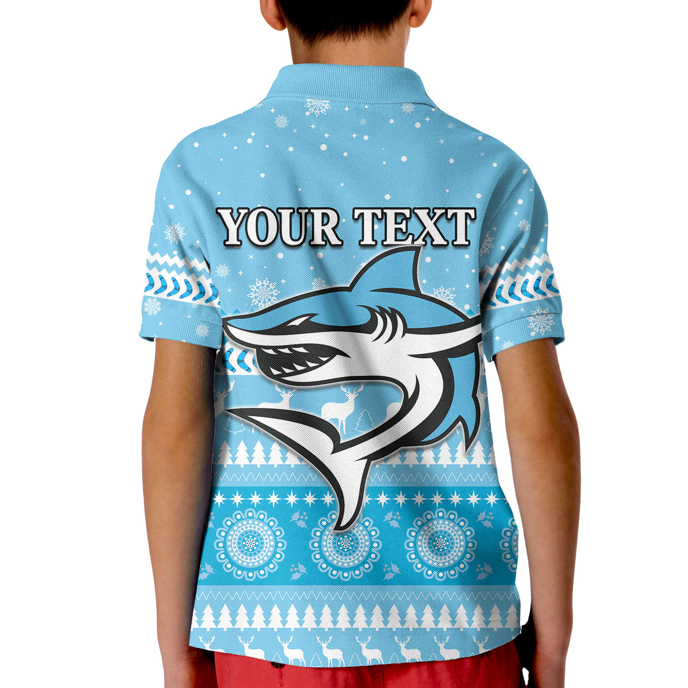 custom-personalised-sharks-polo-shirt-kid-christmas-cronulla-sutherland