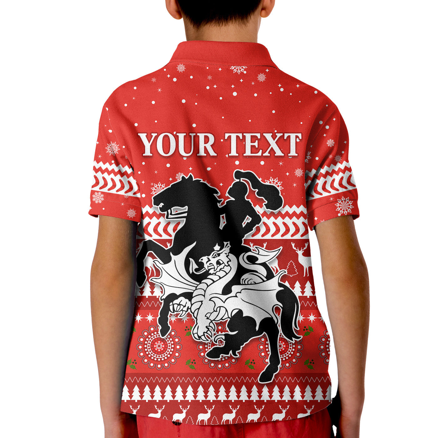 custom-personalised-dragons-polo-shirt-kid-christmas-st-george-illawarra