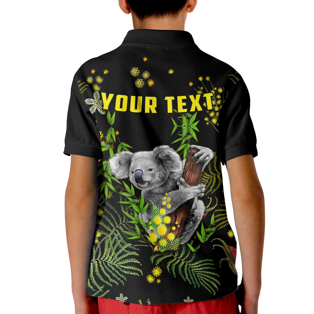 custom-personalised-golden-wattle-polo-shirt-kid-koala-australia-acacia-pycnantha-version-simple