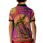 custom-personalised-aboriginal-lizard-polo-shirt-kid-tree-on-the-hill-sunshine