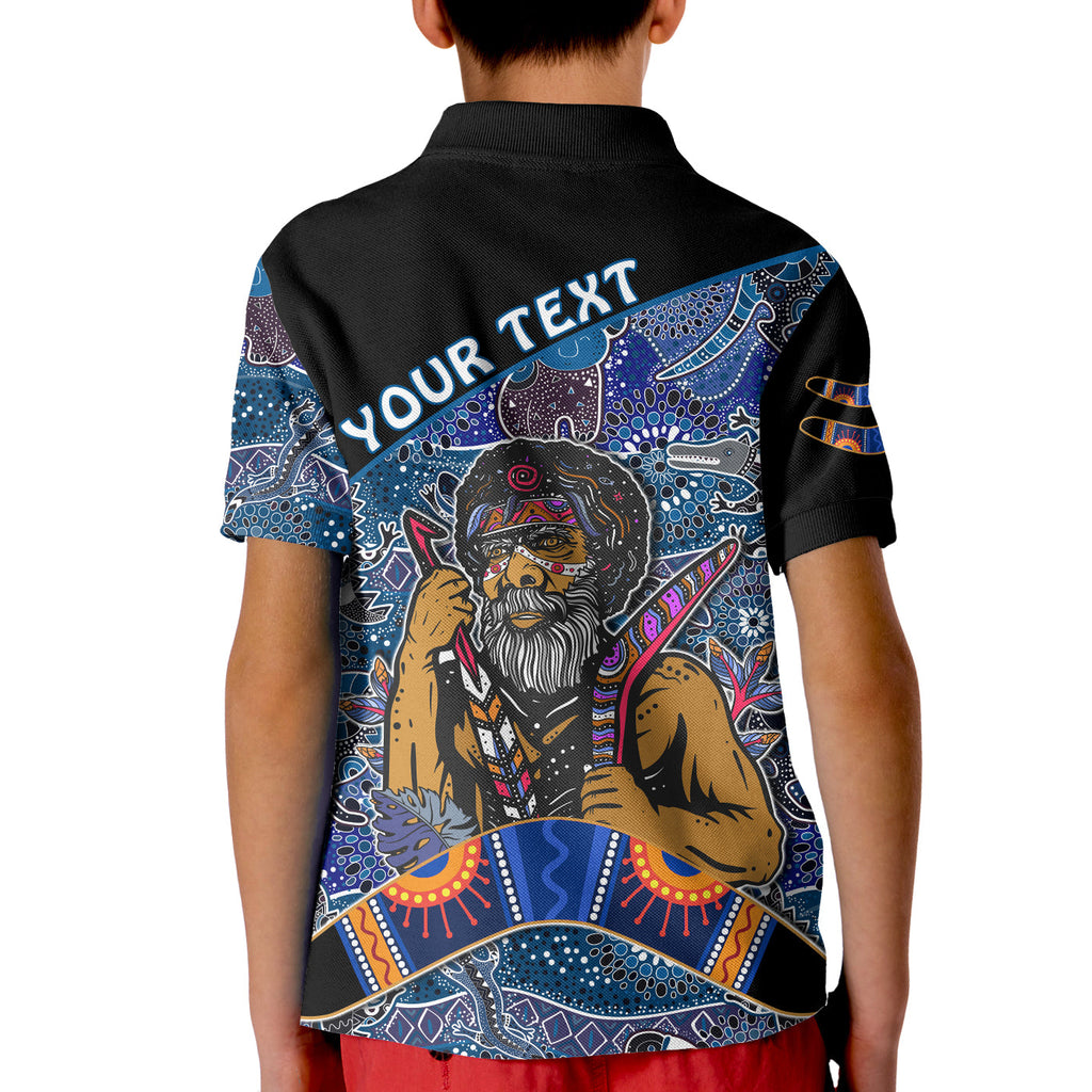 custom-personalised-australian-boomerang-polo-shirt-kid-indigenous-australia-blue-graceful