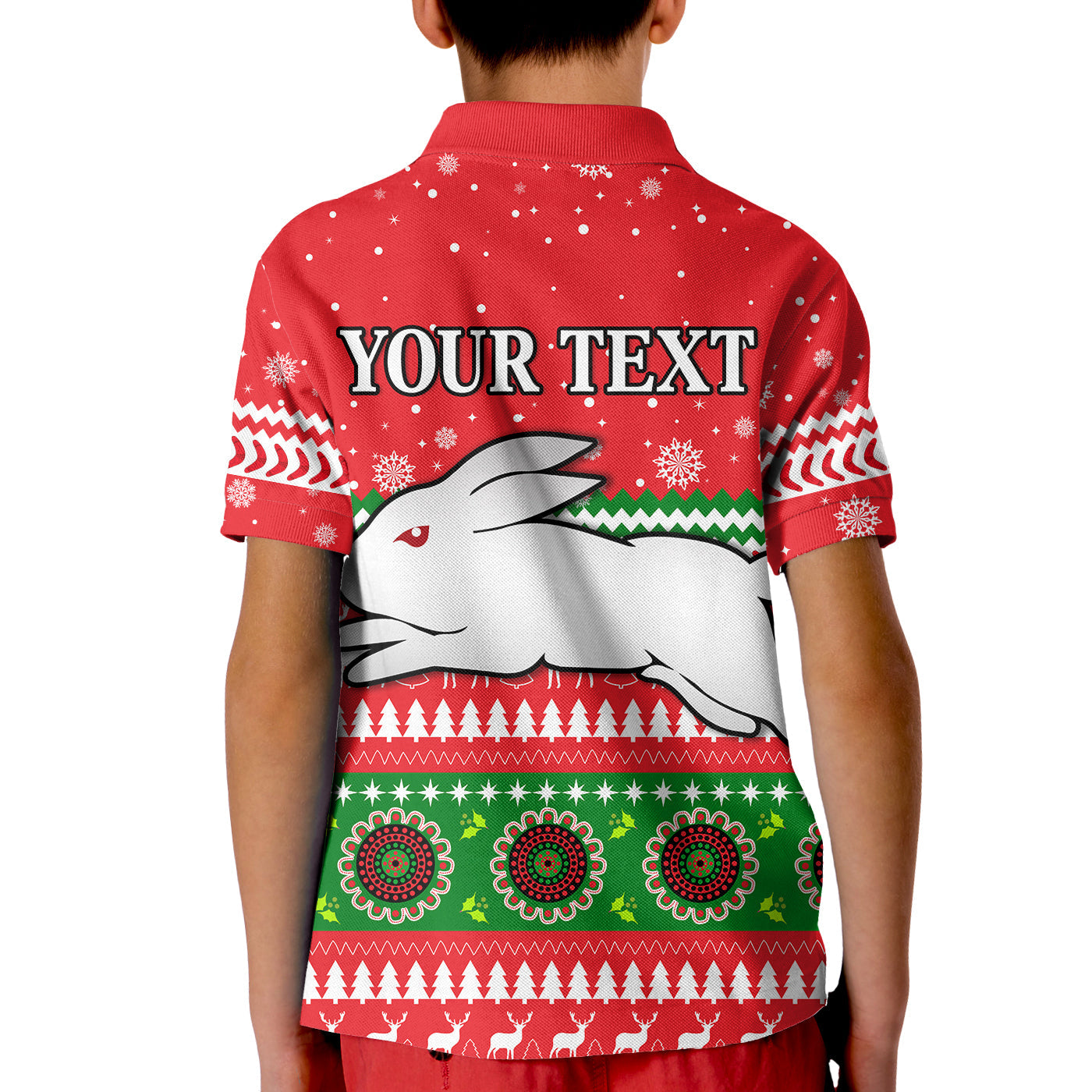 custom-personalised-rabbitohs-polo-shirt-kid-south-sydney-christmas