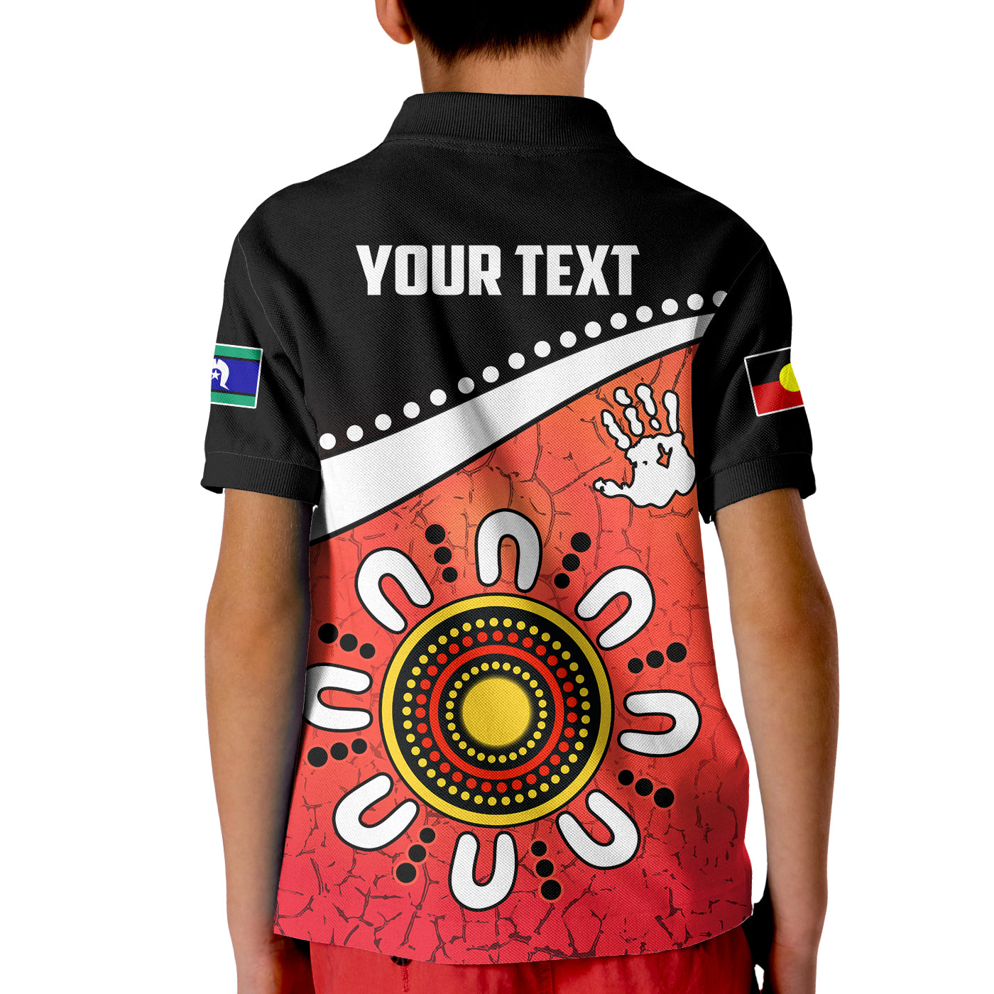 custom-personalised-naidoc-week-2022-polo-shirt-kid-torres-strait-islander-version-red-aboriginal-the-dhari