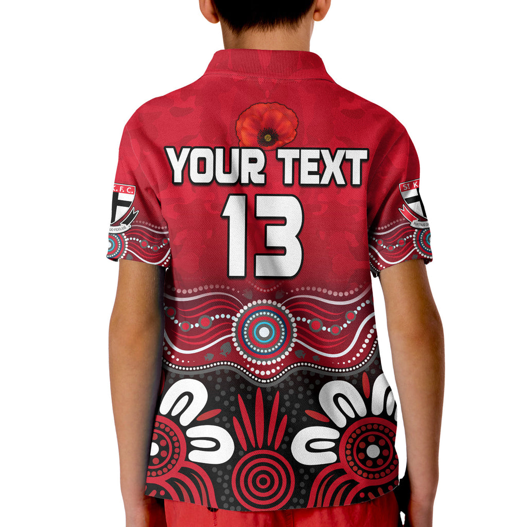 custom-text-and-number-saints-anzac-2022-polo-shirt-kid-st-kilda-aboriginal-remember-them