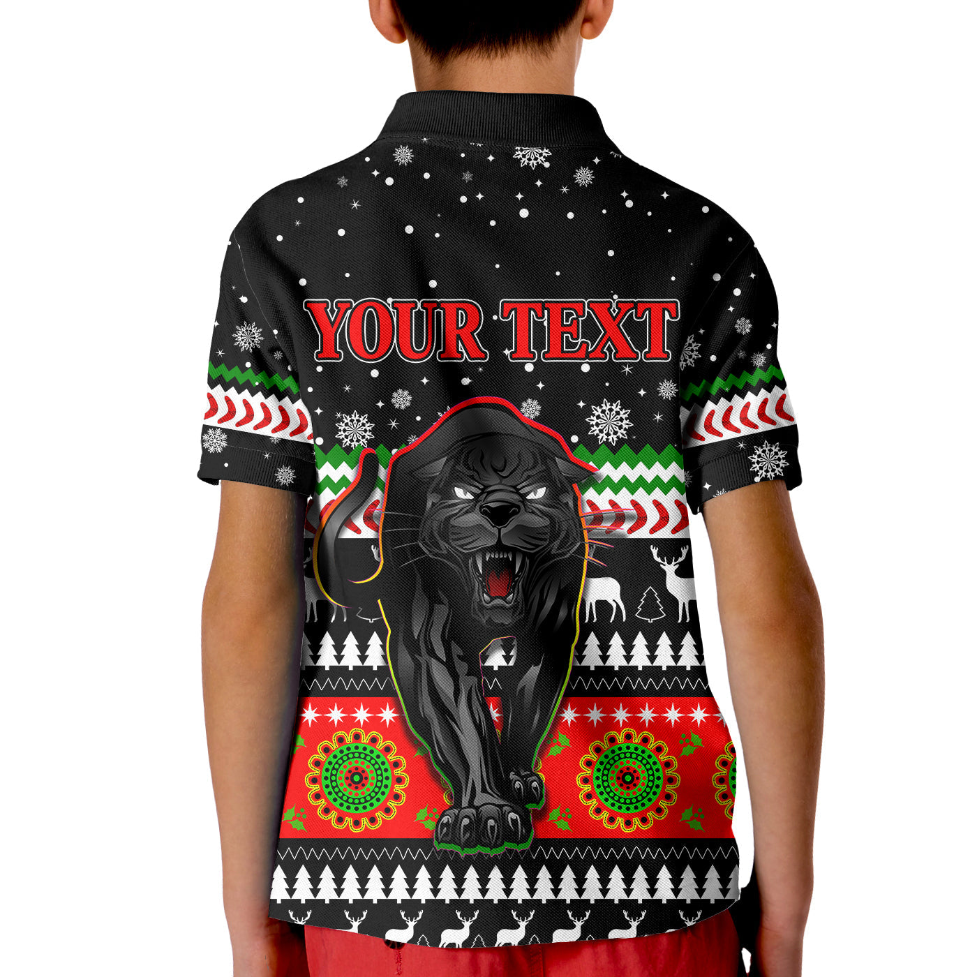 custom-personalised-panthers-polo-shirt-kid-penrith-christmas-the-riff