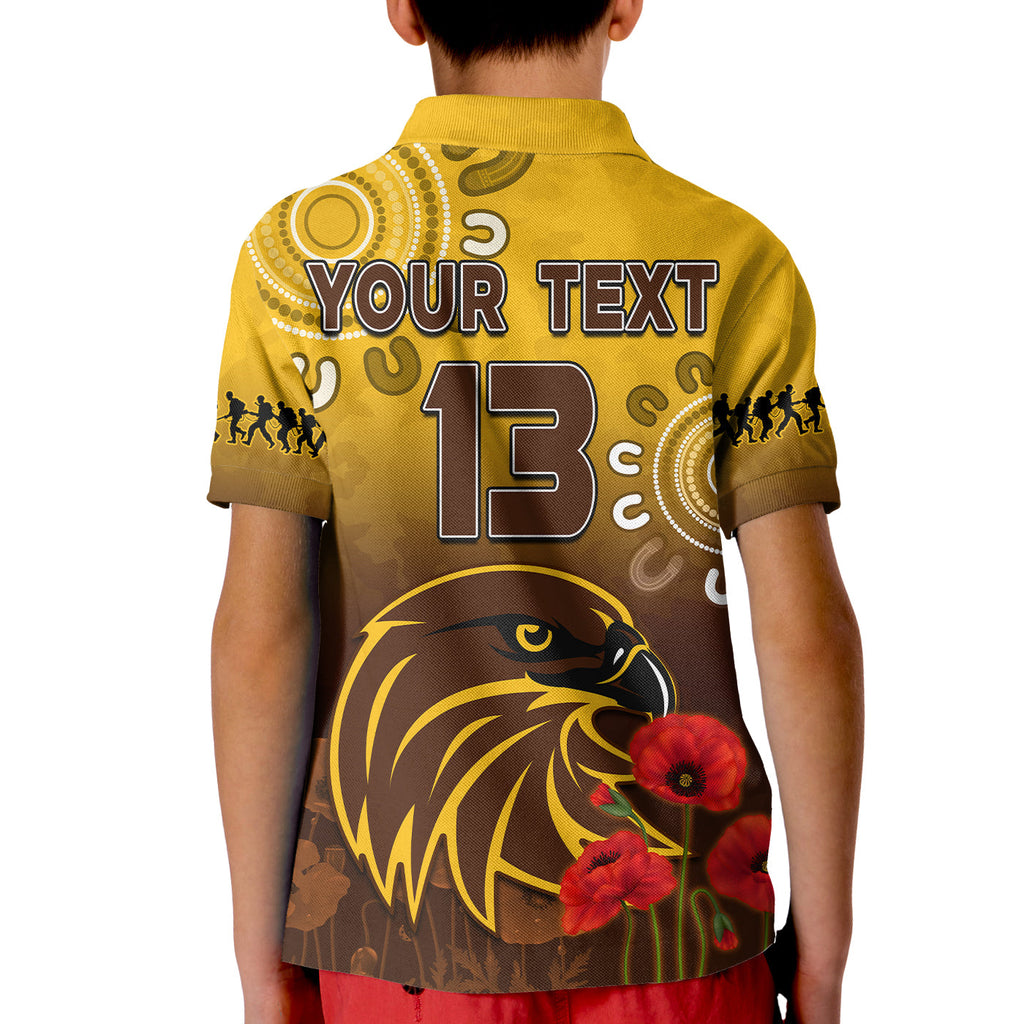 custom-text-and-number-hawks-anzac-2022-polo-shirt-kid-hawthorn-football-aboriginal-poppy