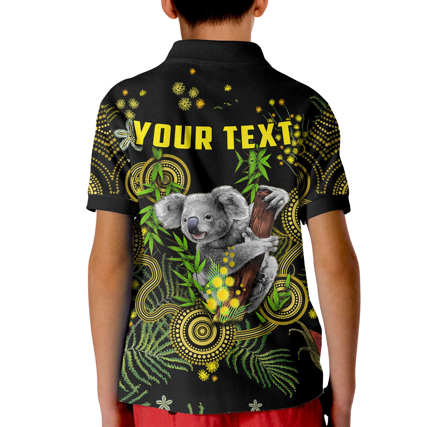 custom-personalised-golden-wattle-polo-shirt-kid-australia-acacia-pycnantha-mix-aboriginal