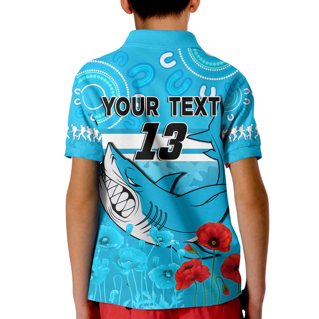 custom-text-and-number-sharks-anzac-2022-polo-shirt-kid-cronulla-sutherland-lest-we-forget