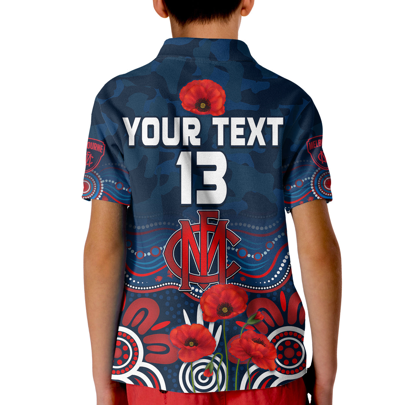 custom-text-and-number-demons-anzac-2022-polo-shirt-melbourne-football-aboriginal-poppy