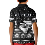 custom-personalised-magpies-christmas-polo-shirt-kid-indigenous-collingwood-football
