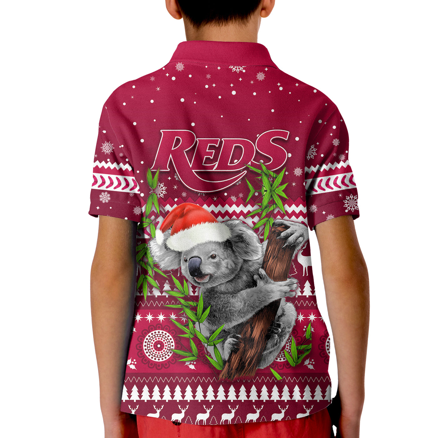 reds-christmas-polo-shirt-kid-queensland-rugby-indigenous