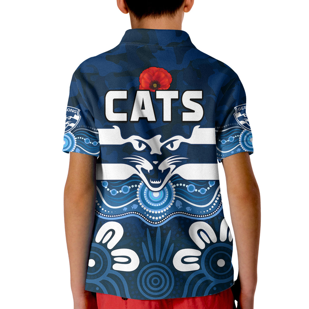 cats-anzac-2022-polo-shirt-kid-geelong-football-aboriginal-poppy