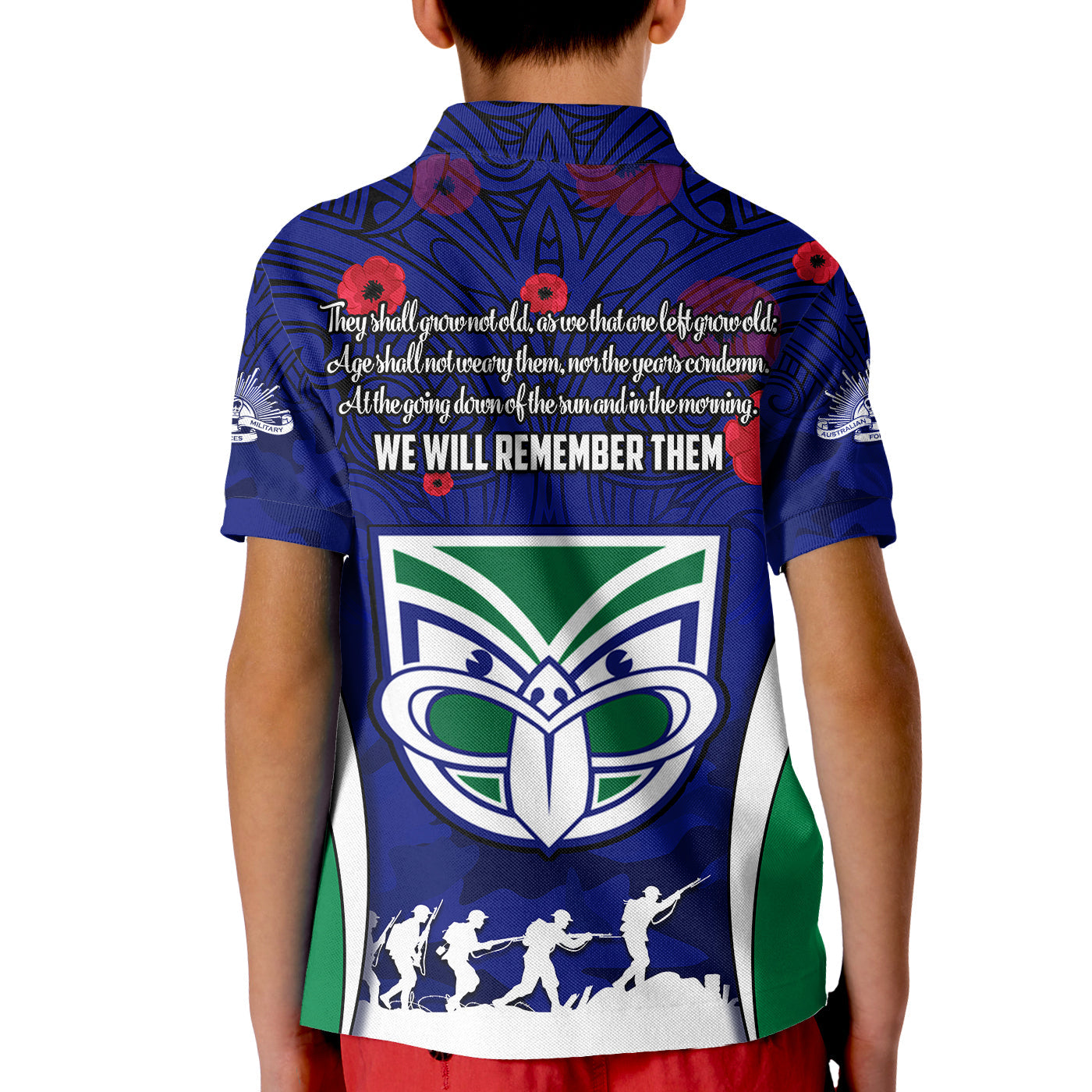 warriors-anzac-2022-polo-shirt-maori-pattern-always-remember-them