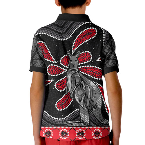 aboriginal-boomerang-polo-shirt-kid-kangaroo-australia