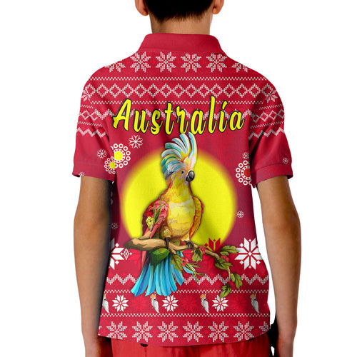 australia-christmas-polo-shirt-kid-be-loved-cockatoo