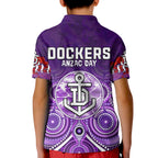 custom-personalised-dockers-anzac-2022-polo-shirt-kid-fremantle-football-aboriginal-poppy-flowers