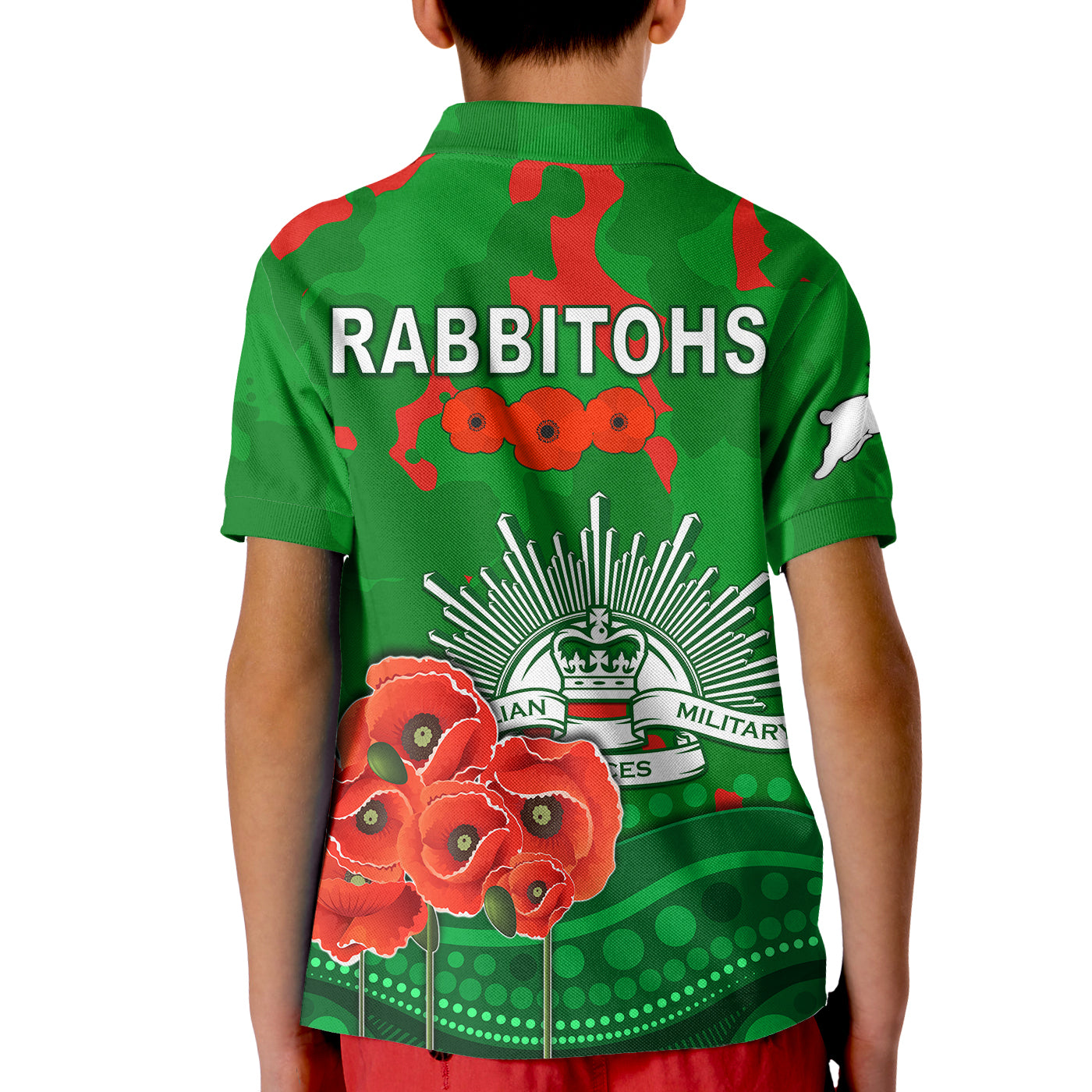 rabbitohs-anzac-day-polo-shirt-kid-south-sydney-camouflage-mix-aboriginal