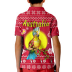 custom-personalised-australia-christmas-polo-shirt-kid-be-loved-cockatoo