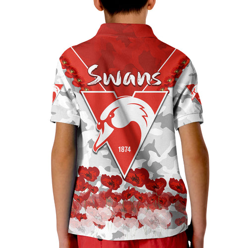 custom-personalised-swans-anzac-2022-polo-shirt-kid-bloods-sydney-poppy-flowers