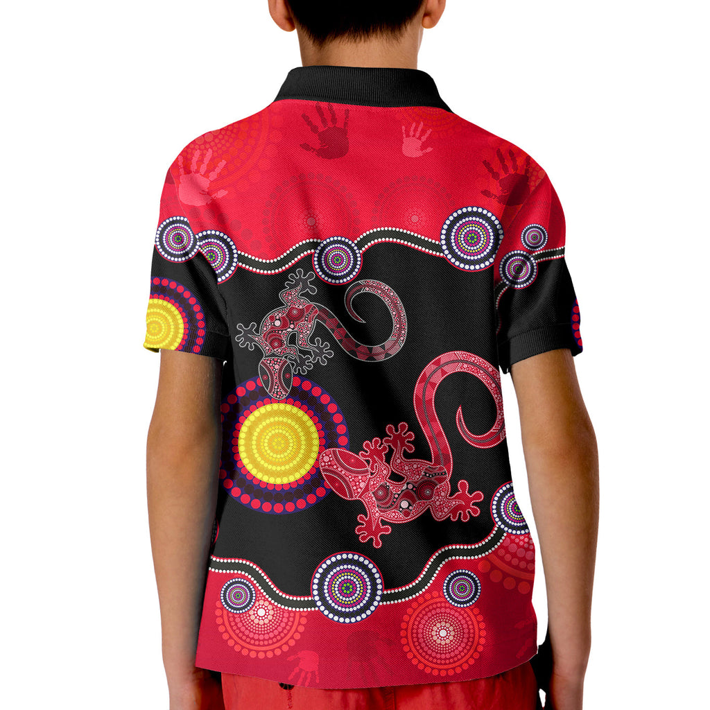 aboriginal-lizard-polo-shirt-kid-attracted-australia-version-red