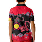 aboriginal-lizard-polo-shirt-kid-attracted-australia-version-red