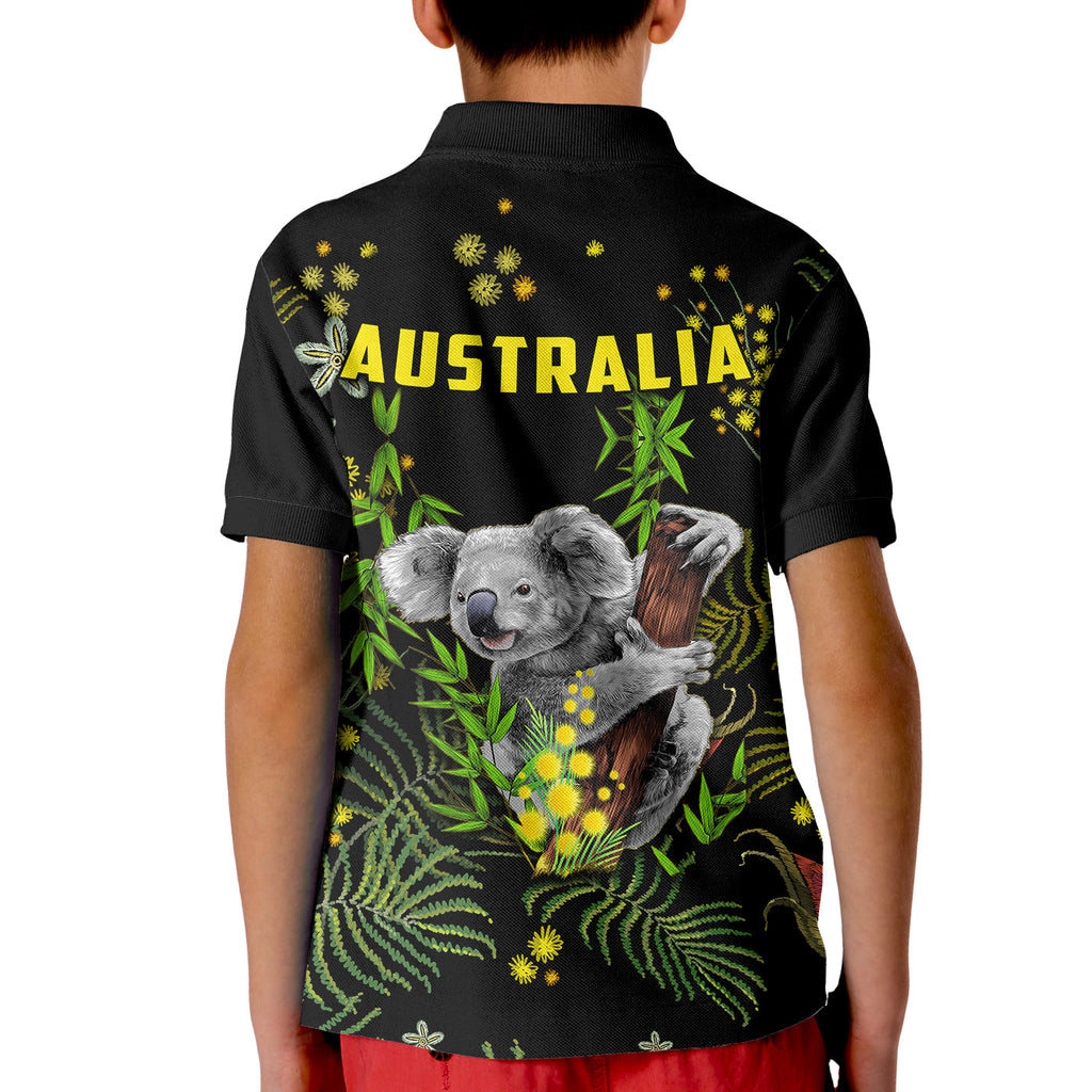golden-wattle-polo-shirt-kid-koala-australia-acacia-pycnantha-version-simple