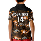 (Custom Text And Number) Wests Tigers Rugby Polo Shirt Polynesian Tribal Mix Tropical Hawaiian Style LT14