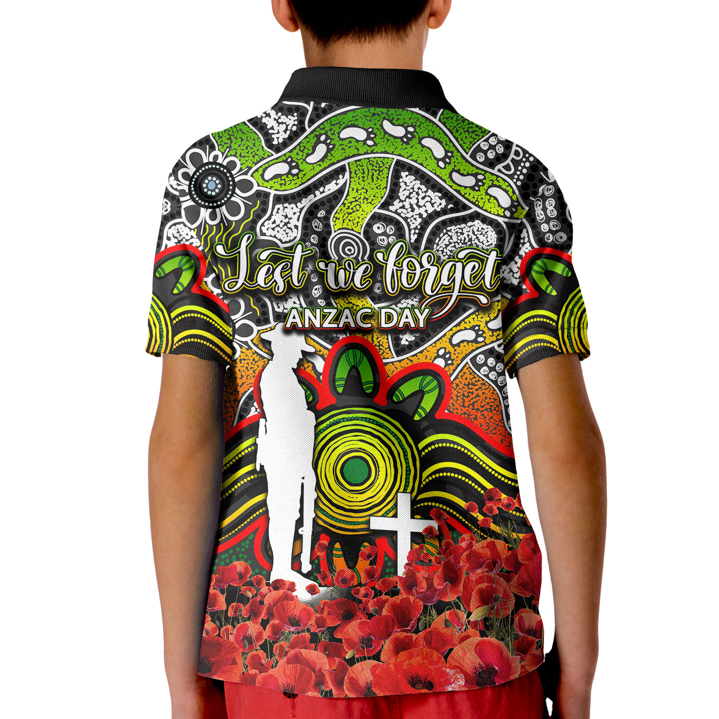 panthers-polo-shirt-kid-anzac-day-poppy-flowers-with-aboriginal