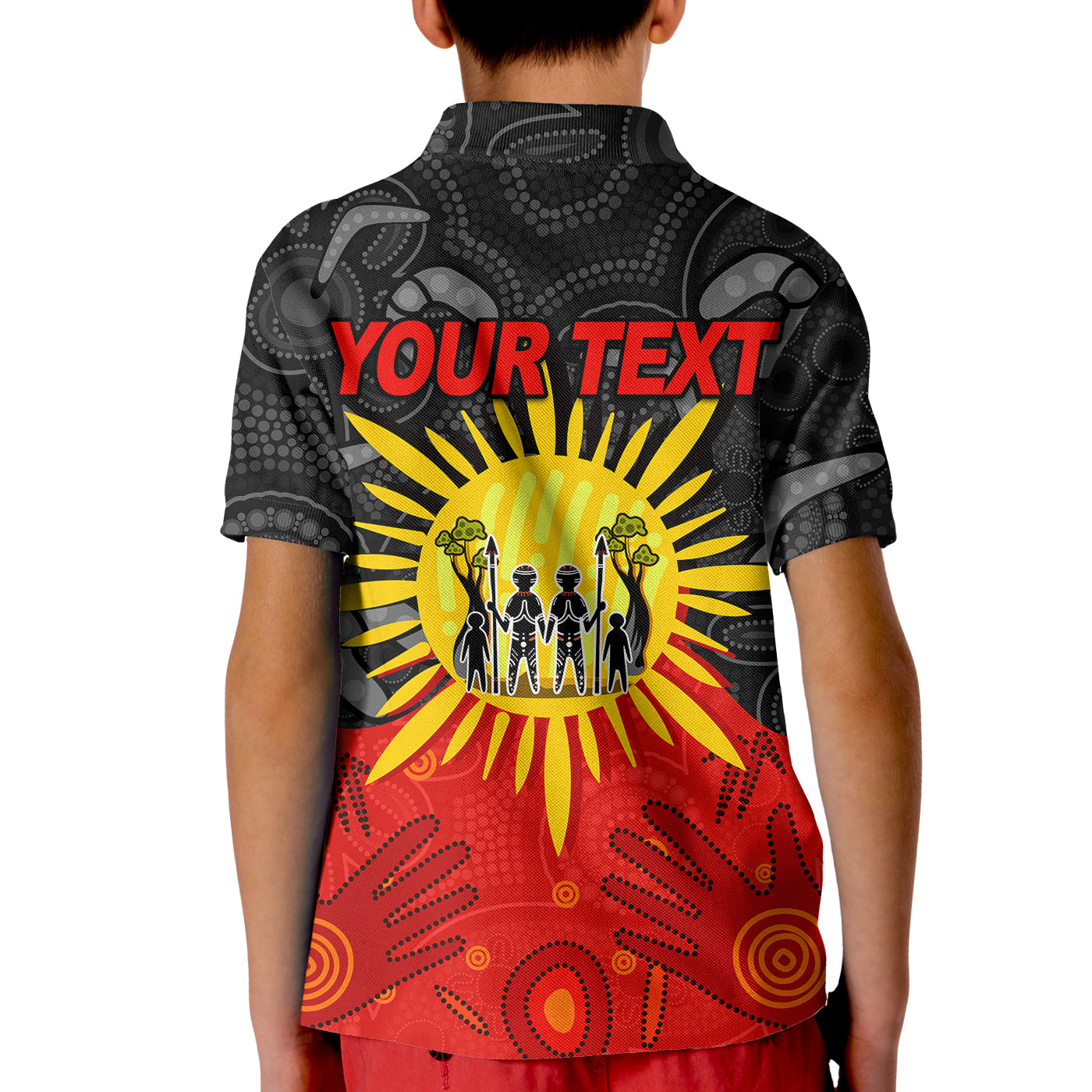 custom-personalisedaboriginal-family-polo-shirt-kid-flag-style