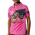 Panthers Rugby Polo Shirt KID Premiers 2022 Pink Vibe