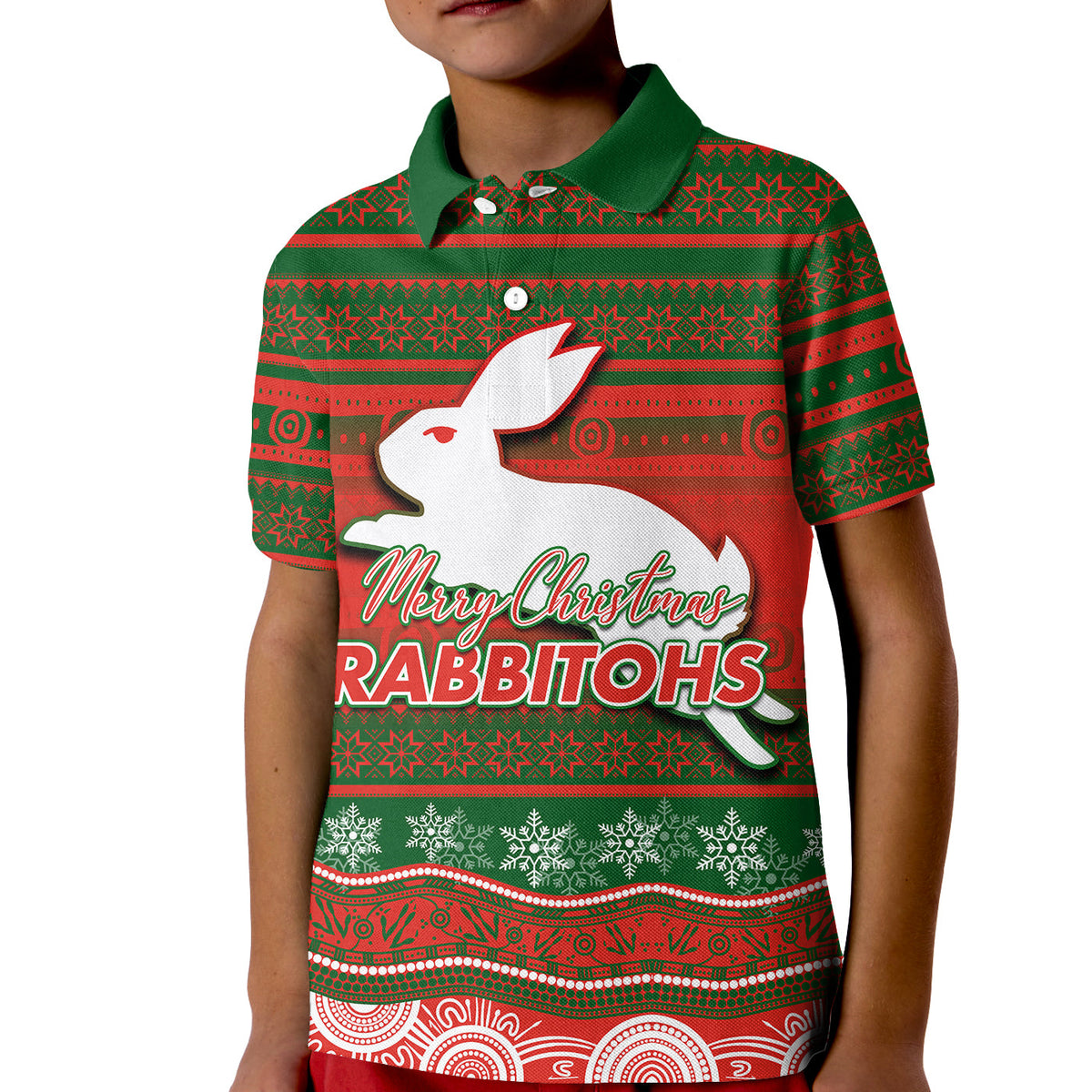 south-sydney-rabbitohs-polo-shirt-kid-christmas-mix-aboriginal-no-2