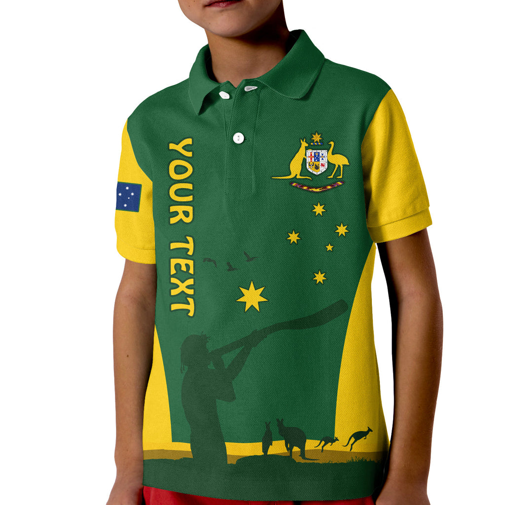 custom-personalised-australia-national-colours-polo-shirt-kid-green-and-gold