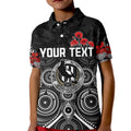 custom-personalised-magpies-anzac-2022-polo-shirt-kid-collingwood-football-aboriginal-poppy-flowers