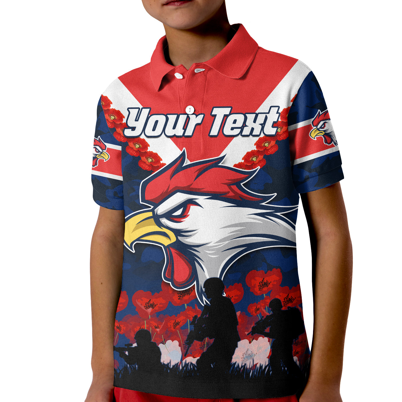 custom-personalised-roosters-anzac-2022-polo-shirt-we-will-remember-them