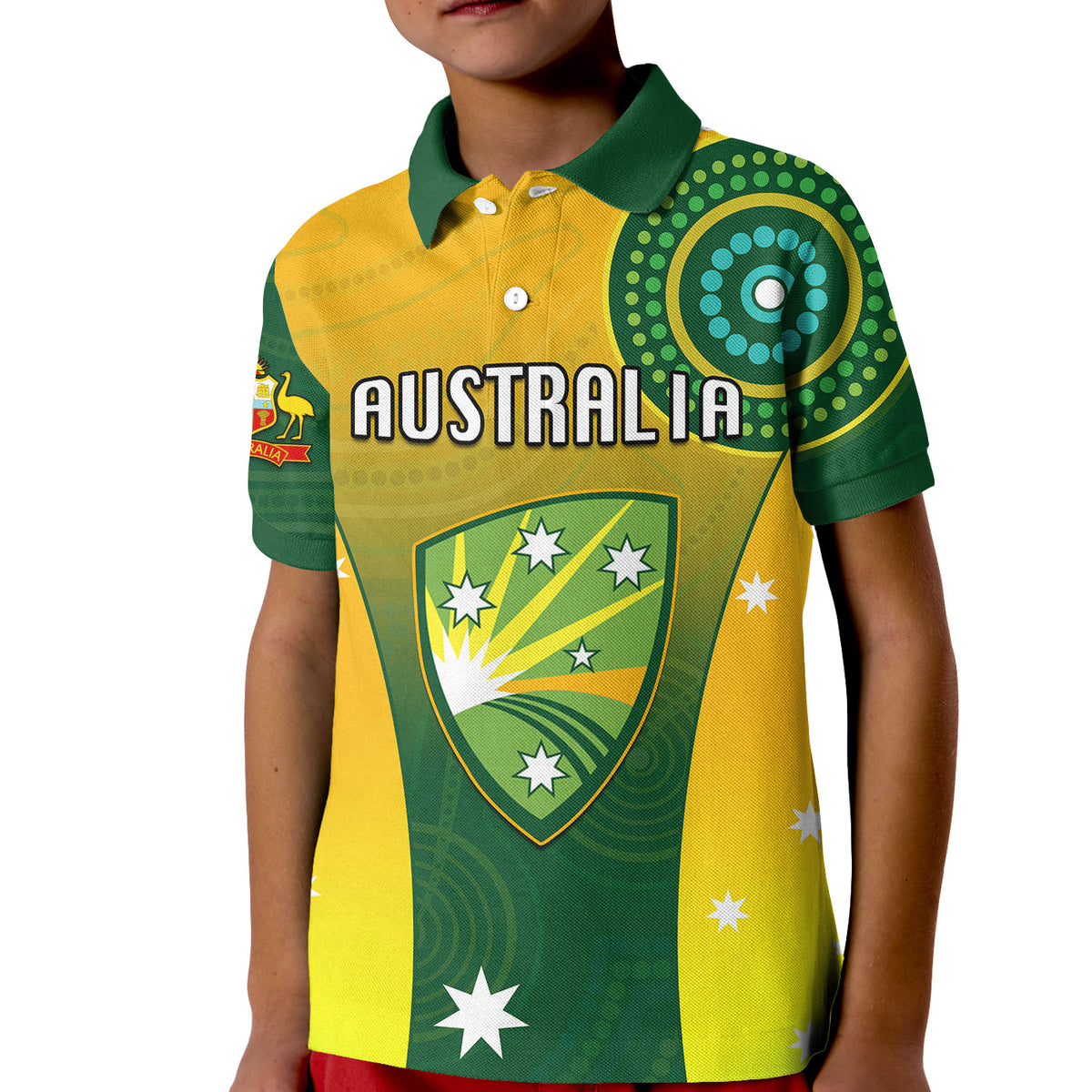 cricket-australia-polo-shirt-kid-unique-aboriginal