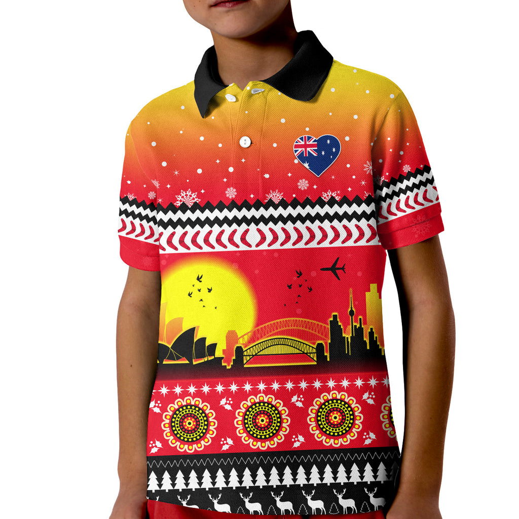 custom-personalised-australia-christmas-polo-shirt-kid-proud-sydney-opera-house